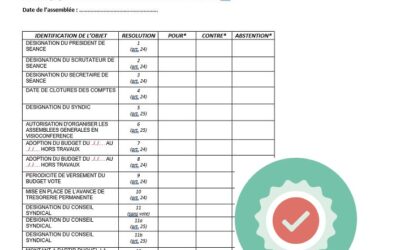 Préparer l’AG : Tableau de vote par correspondance