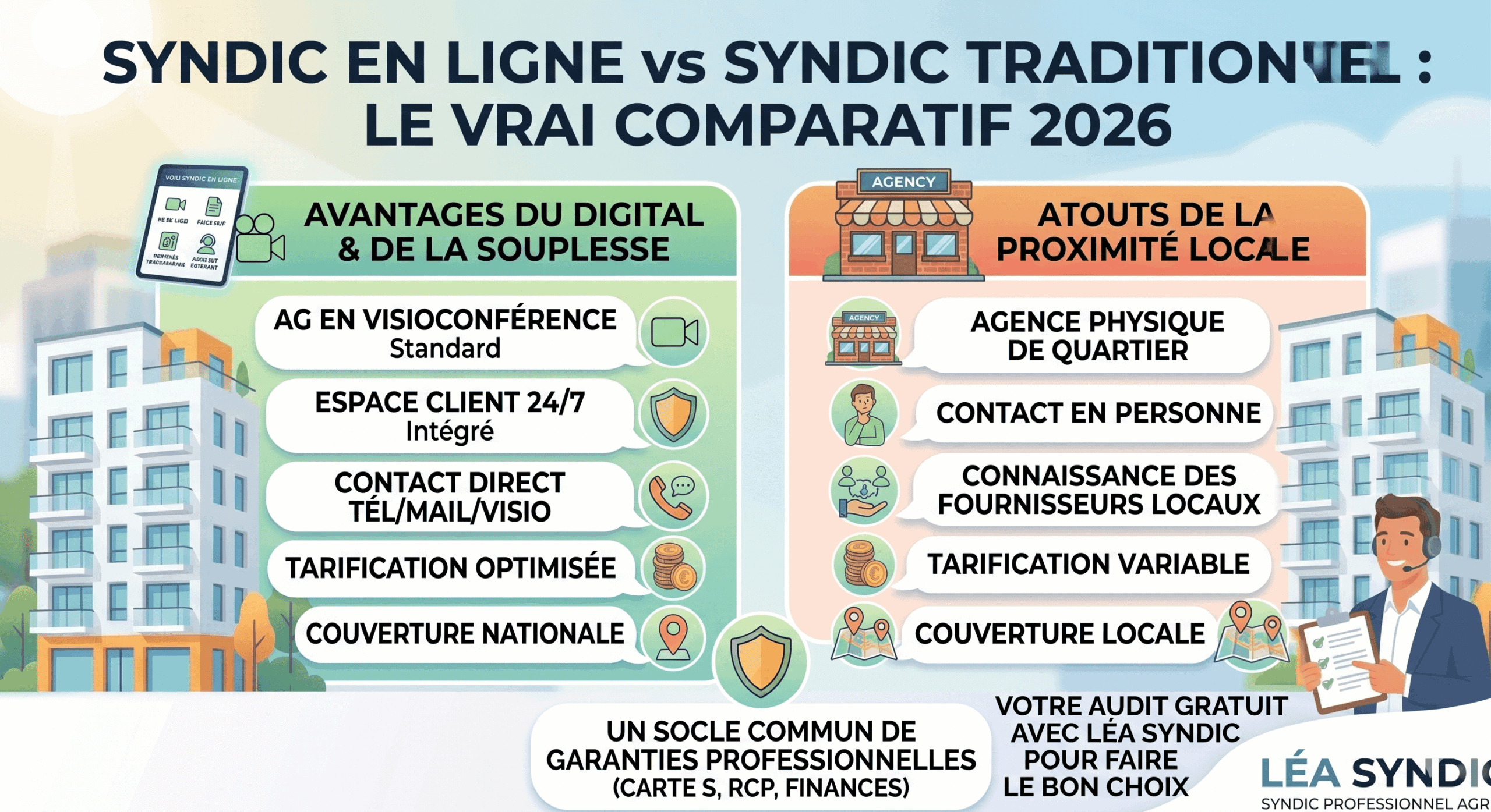 Syndic en ligne vs syndic traditionnel (1) Comparatif syndic en ligne vs syndic traditionnel, avantages et inconvénients 2026.