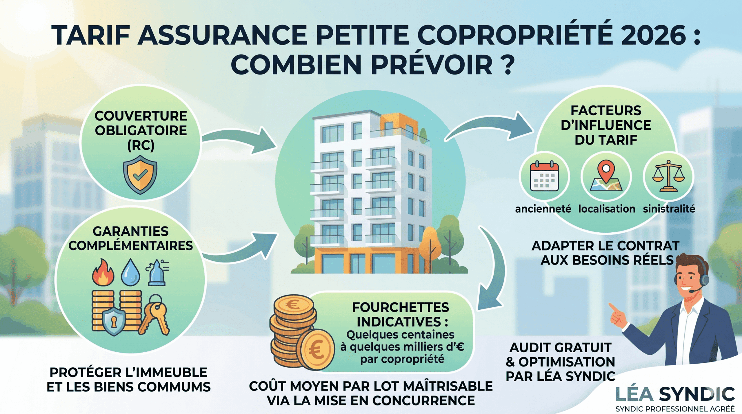 Tarif assurance pour une petite copropriété (1) Homme d'affaires analysant un graphique sur l'assurance copropriété 2026.