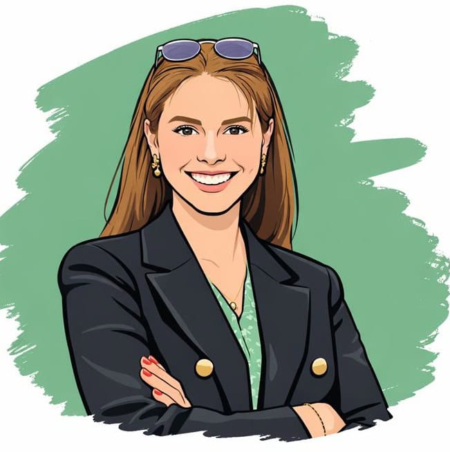 Syndic professionnel souriant en costume noir et lunettes de soleil, représentant l'expertise de Léa.