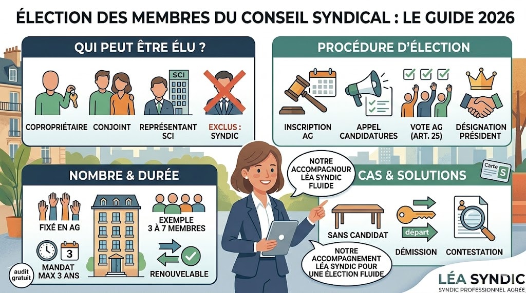 Élection des membres du conseil syndical : procédure et règles