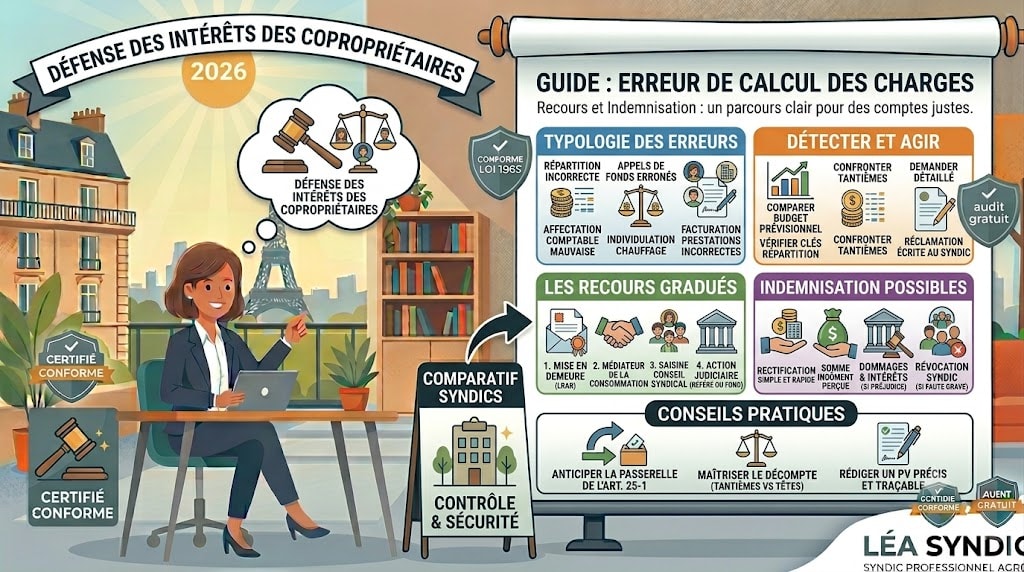 Erreur du syndic dans le calcul des charges : recours et indemnisation