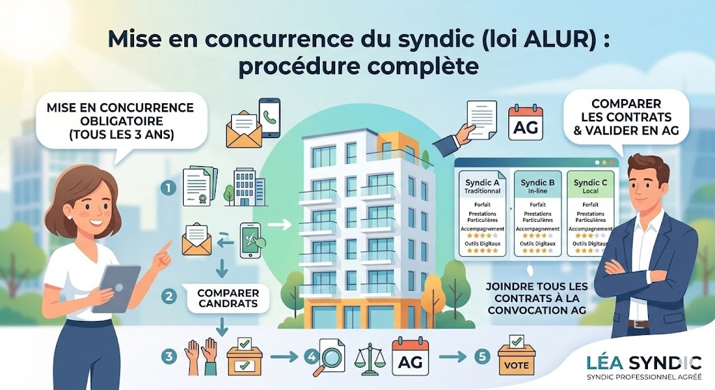 mise en concurrence syndic Procédure complète de mise en concurrence du syndic selon la loi ALUR.
