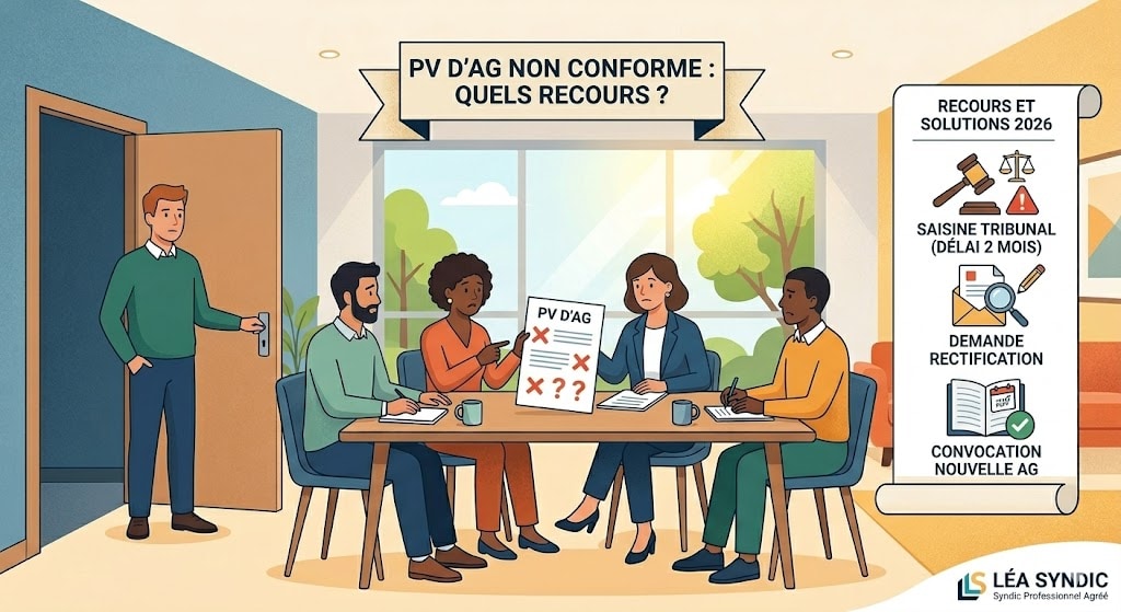 pv ag non conforme copropriété PV d'AG non conforme : recours et solutions pour syndicats immobiliers.