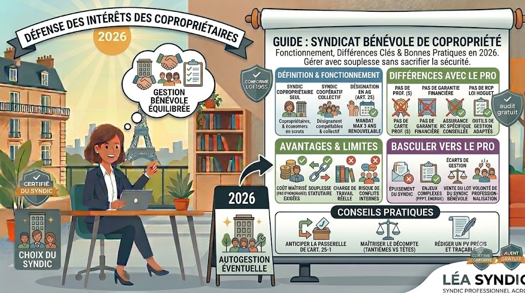 Syndicat bénévole de copropriété : fonctionnement et différences clés